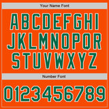 Custom Orange Kelly Green-White Authentic Baseball Jersey