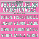 Custom Pink White-Kelly Green Mesh Authentic Football Jersey