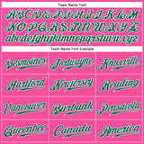 Custom Pink Kelly Green-White Authentic Sleeveless Baseball Jersey