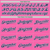 Custom Pink Navy-White Authentic Baseball Jersey