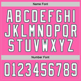 Custom Pink White-Green Hockey Jersey