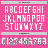 Custom Pink White-Black Authentic Baseball Jersey