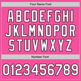 Custom Pink White Pinstripe White-Black Authentic Baseball Jersey