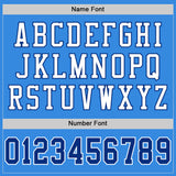 Custom Powder Blue Royal-White Mesh Authentic Throwback Football Jersey