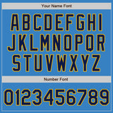 Custom Powder Blue Navy-Gold Authentic Baseball Jersey