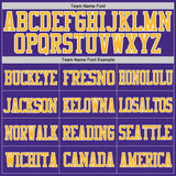Custom Purple Aqua-Gold Mesh Authentic Football Jersey