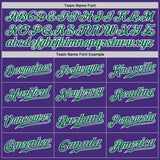 Custom Purple Kelly Green-White Authentic Baseball Jersey