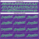 Custom Purple Kelly Green-White Authentic Sleeveless Baseball Jersey