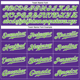 Custom Purple Neon Green-White Authentic Sleeveless Baseball Jersey