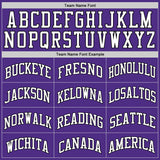 Custom Purple White-Black Authentic Throwback Basketball Jersey