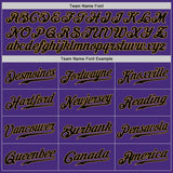Custom Purple Black-Old Gold Authentic Baseball Jersey