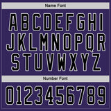 Custom Purple Black-White Hockey Jersey