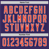 Custom Purple Orange-White Hockey Jersey