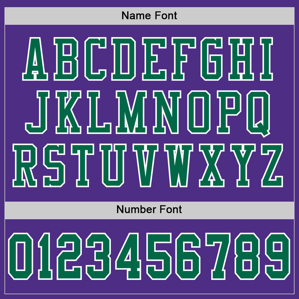 Custom Purple Kelly Green-White Mesh Authentic Football Jersey