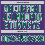 Custom Purple Kelly Green-White Performance T-Shirt