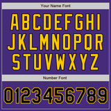 Custom Purple Black-Gold Authentic Baseball Jersey