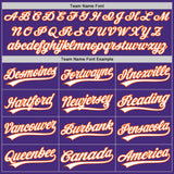 Custom Purple White-Orange Authentic Baseball Jersey