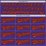 Custom Purple Black-Orange Authentic Baseball Jersey