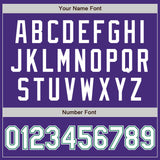Custom Purple White-Kelly Green Authentic Baseball Jersey