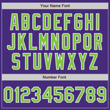 Custom Purple Neon Green-White Authentic Baseball Jersey