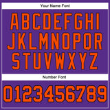 Custom Purple Orange-Black Authentic Throwback Basketball Jersey