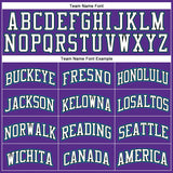 Custom Purple Black Pinstripe White-Teal Authentic Basketball Jersey
