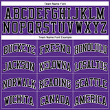 Custom Purple Black Pinstripe Black-White Authentic Basketball Jersey