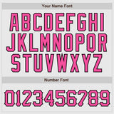 Custom White Black Pinstripe Pink-Black Authentic Raglan Sleeves Baseball Jersey