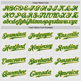 Custom White Kelly Green Pinstripe Kelly Green-Gold Authentic Raglan Sleeves Baseball Jersey