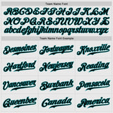 Custom White Aqua Pinstripe Black-Aqua Authentic Raglan Sleeves Baseball Jersey