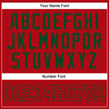 Custom Red Red-Green Authentic Baseball Jersey
