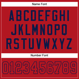 Custom Red Red-Navy Mesh Authentic Football Jersey