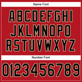 Custom Red Black-Cream Mesh Authentic Football Jersey