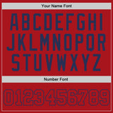 Custom Red Red-Navy Authentic Throwback Basketball Jersey