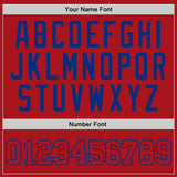 Custom Red Red-Royal Authentic Throwback Basketball Jersey