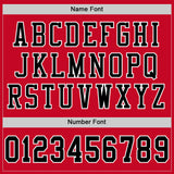 Custom Red Black-White Mesh Authentic Football Jersey