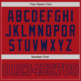 Custom Red Red-Navy Authentic Baseball Jersey