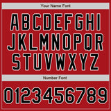 Custom Red Black-White Authentic Baseball Jersey