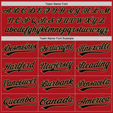 Custom Red Black-Old Gold Authentic Baseball Jersey