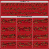Custom Red Red Black-Old Gold Authentic Baseball Jersey