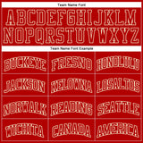 Custom Red Red-Cream Authentic Throwback Basketball Jersey