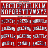 Custom Red White Pinstripe White-Navy Authentic Basketball Jersey