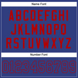 Custom Royal Royal-Red Mesh Authentic Football Jersey