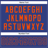 Custom Royal Royal-Orange Mesh Authentic Football Jersey