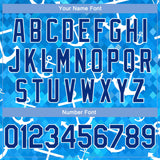 Custom Royal Royal-White 3D Pattern Design Anchors Authentic Basketball Jersey