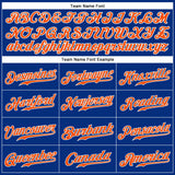 Custom Royal Orange-White Authentic Sleeveless Baseball Jersey