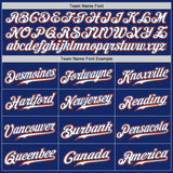 Custom Royal White-Orange Authentic Baseball Jersey