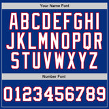 Custom Royal White-Red Authentic Throwback Basketball Jersey
