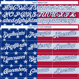 Custom Royal White-Red 3D American Flag Performance T-Shirt