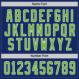 Custom Royal Neon Green-White Hockey Jersey